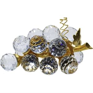 Authentic Vintage Swarovski Crystal Bunch of Grapes with gold accents